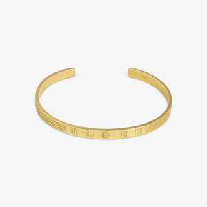 Yellow Gold Plated Sterling Silver Hallmark Bangle