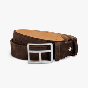 T-bar Buckle belt in brown leather (UK) 1