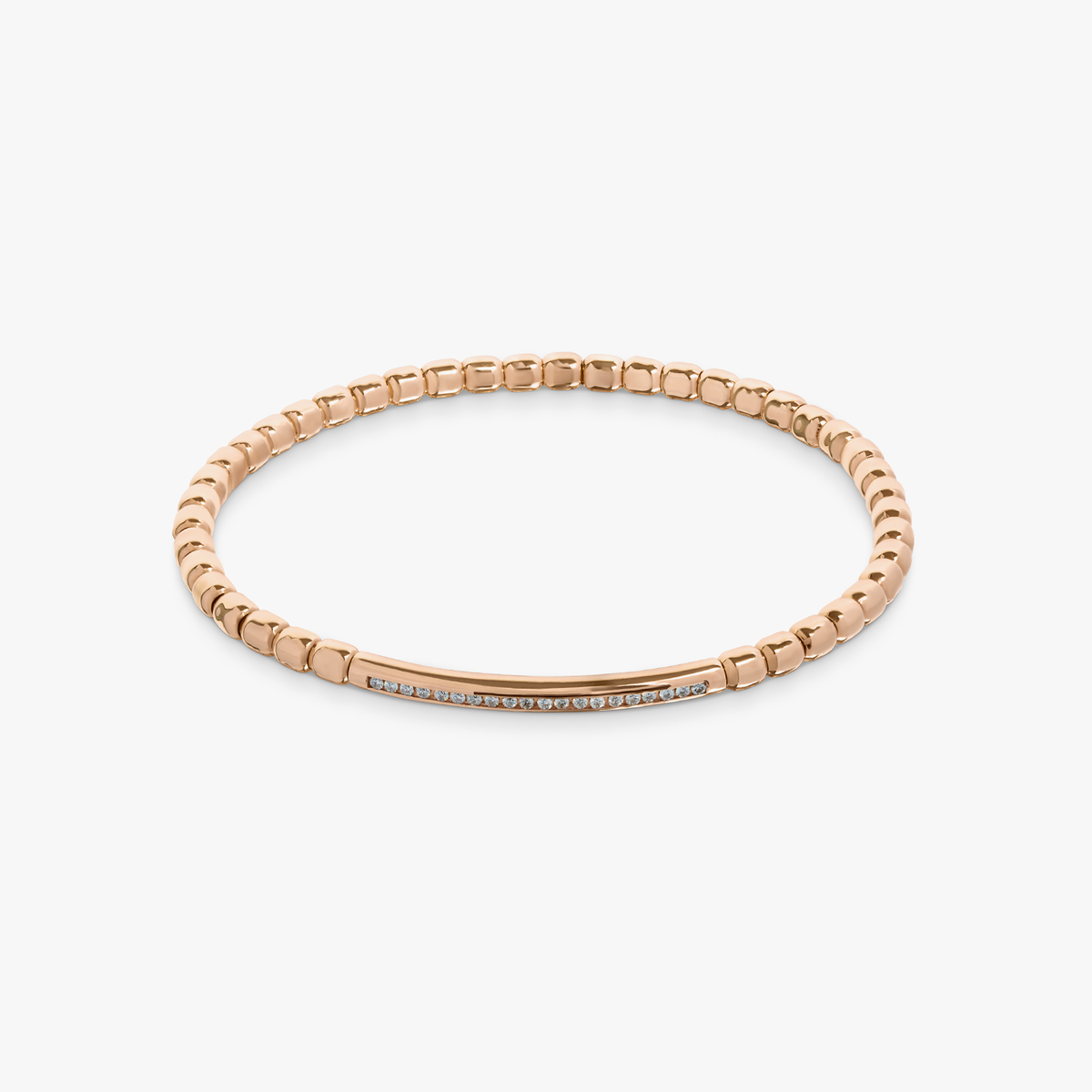 White Diamond Bracelet 18K Rose Gold