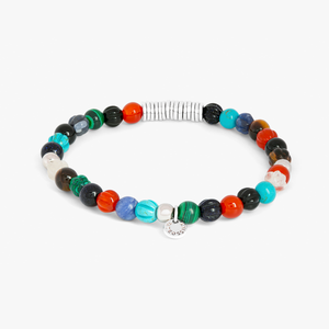 Classic Discs bracelet with multi-colour stones and sterling silver (UK) 3