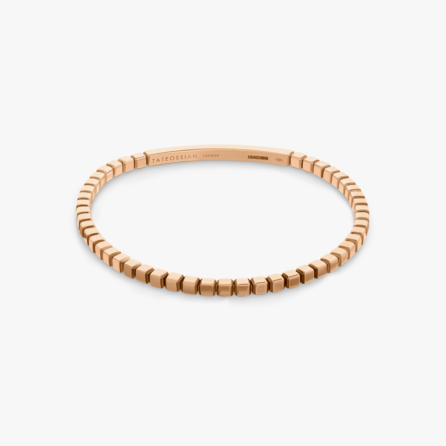 Quadro Id Bracelet With White Diamonds And 18K Rose Gold