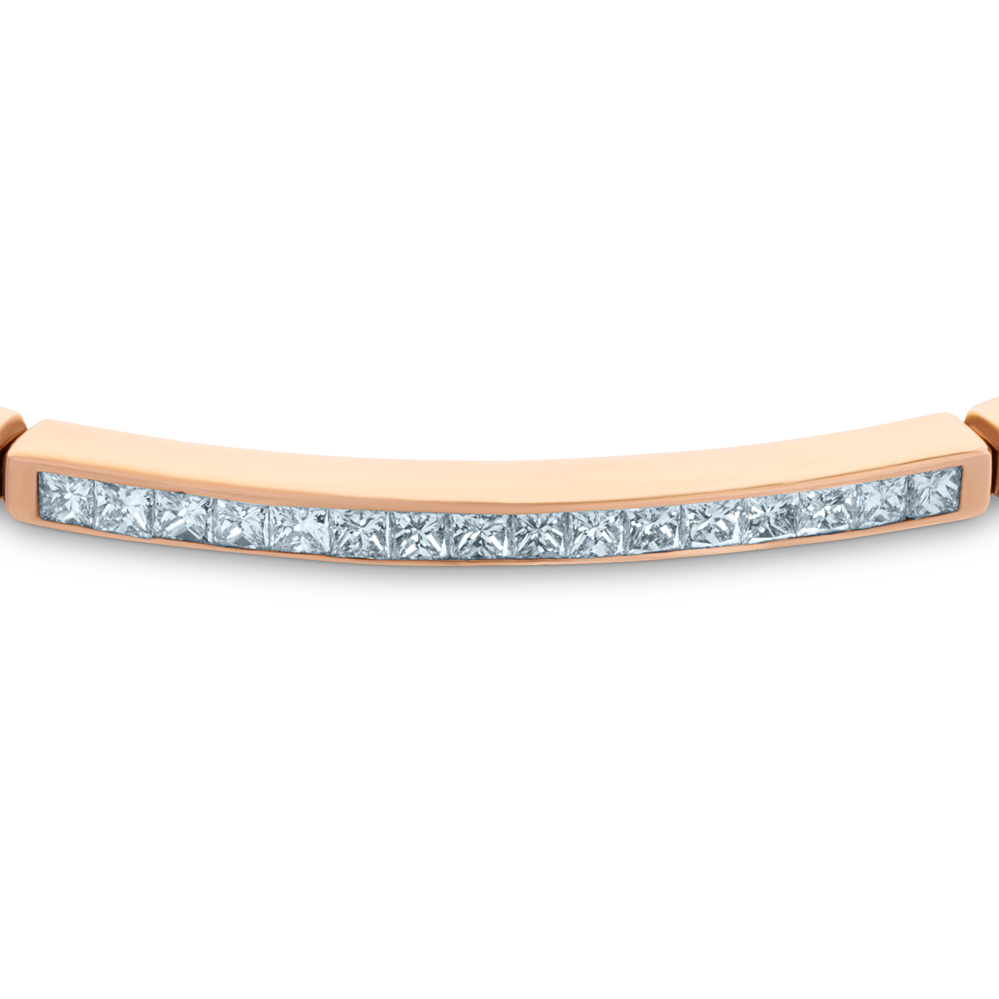 Quadro Id Bracelet With White Diamonds And 18K Rose Gold