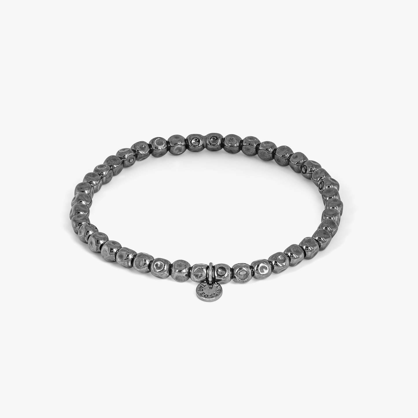 Cube Beaded Bracelet In Sterling Silver