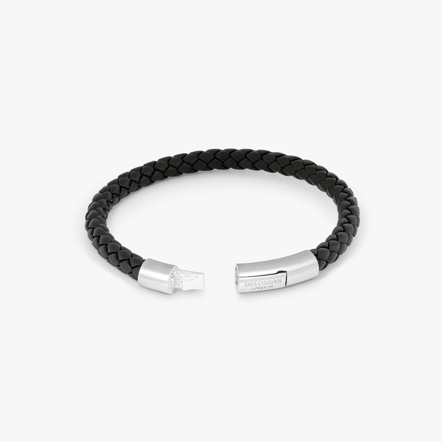 Charles Leather Bracelet In Black