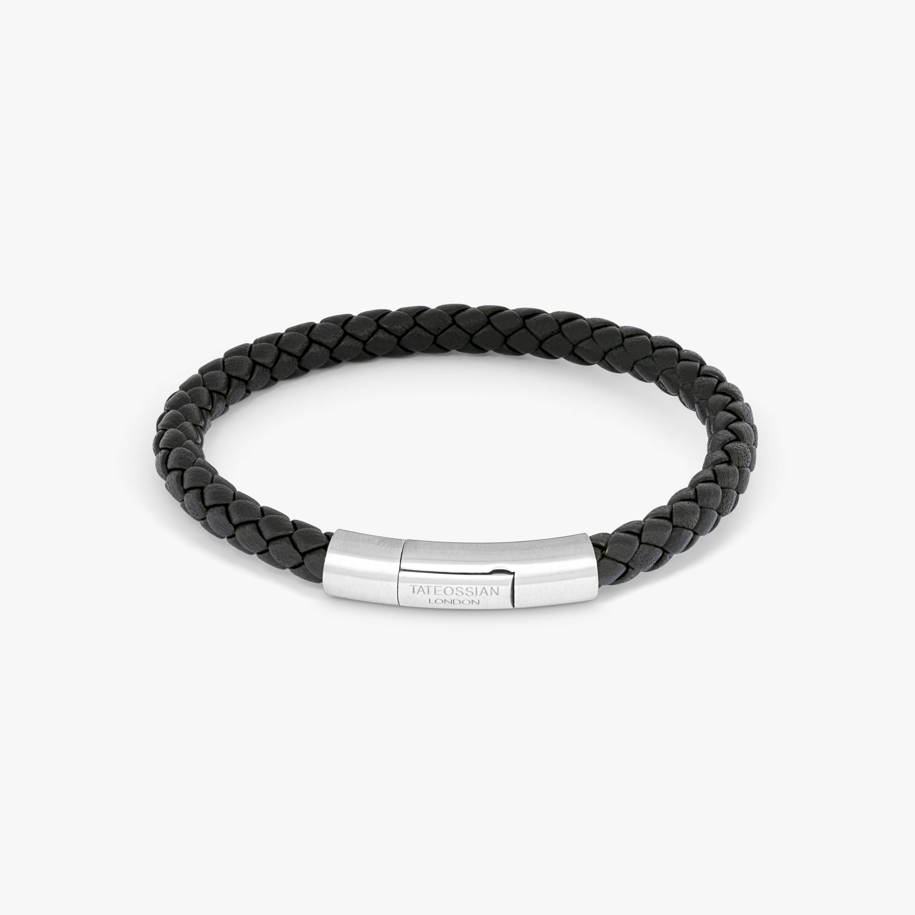 Charles Click Pelle Bracelet Rhodium & Leather