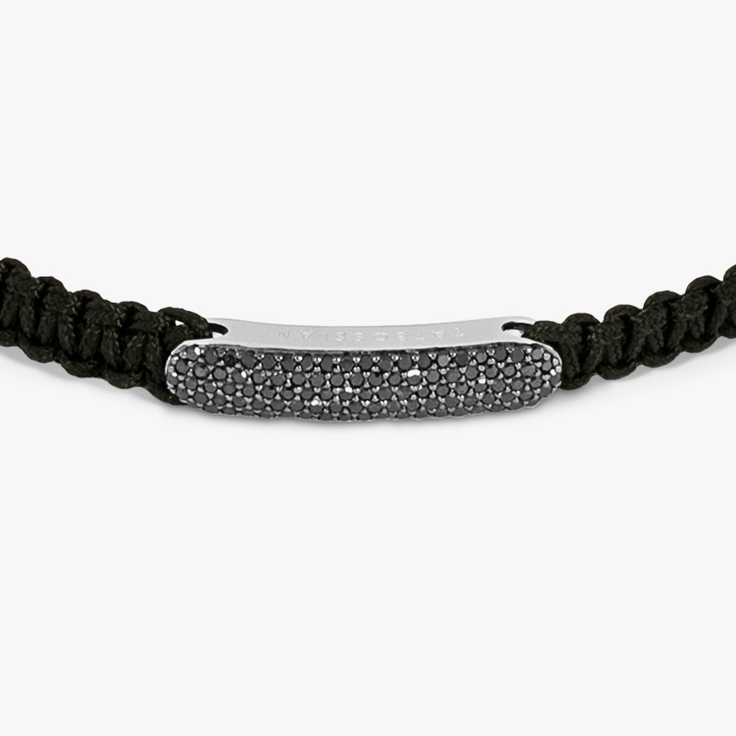 MacramÃ© Diamond Baton Bracelet with 99 Black Diamonds (0.308ct) (UK) 3