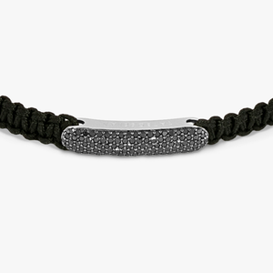 Macramé Diamond Baton Bracelet with 99 Black Diamonds (0.308ct) (UK) 3
