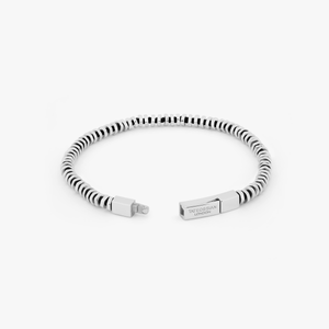 Pure Thread bracelet with black macrame in sterling silver