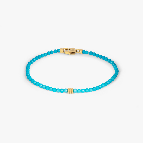 Precious Stone bracelet with turquoise in 18k gold (UK) 1