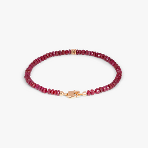 Precious Stone bracelet with ruby in 18k rose gold (UK) 2