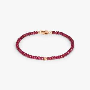 Precious Stone bracelet with ruby in 18k rose gold (UK) 1