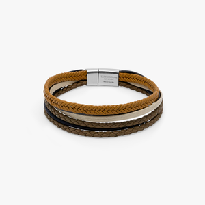 Cobra Multi-Strand Leather Bracelet In Brown