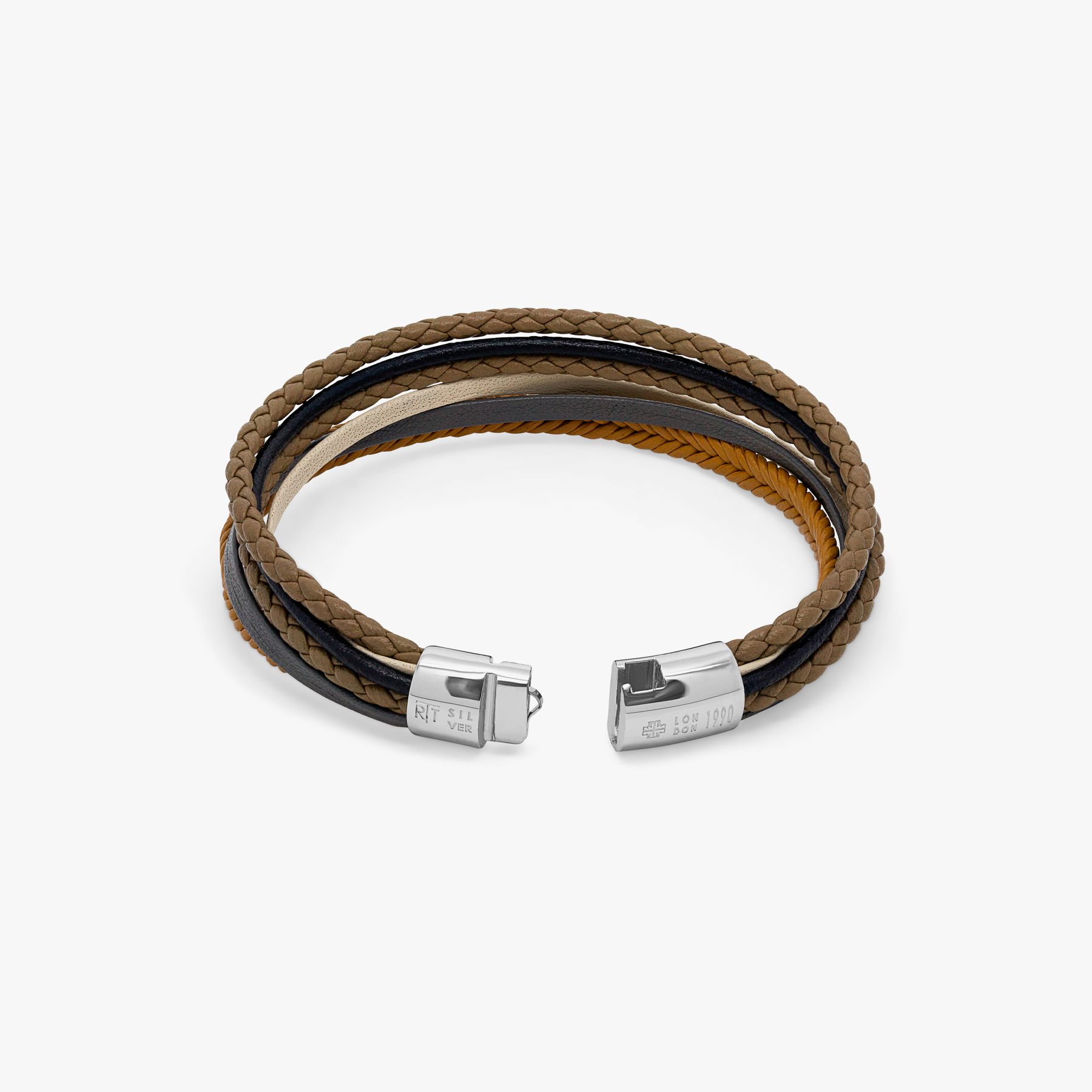 Cobra Multi-Strand Leather Bracelet In Brown