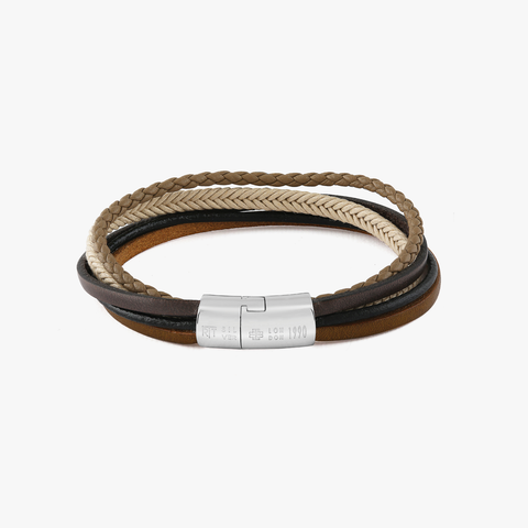 Cobra Multi-Strand Leather Bracelet In Brown