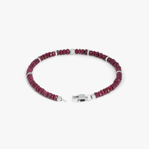 Nodo bracelet with ruby and sterling silver