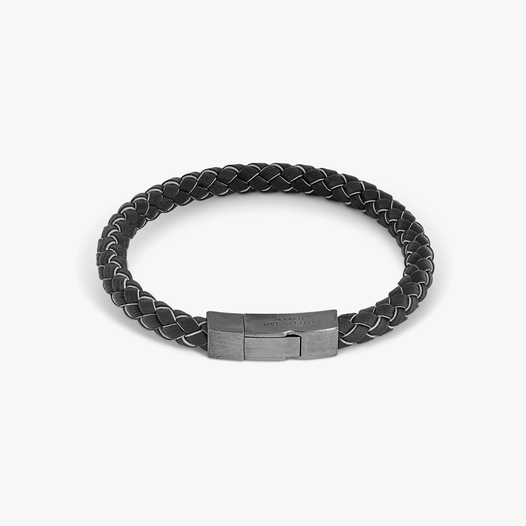 Click Tocco Bracelet Rhodium Plated Silver Italian Leather