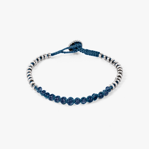 Pulse bracelet with sapphire in sterling silver (UK) 1