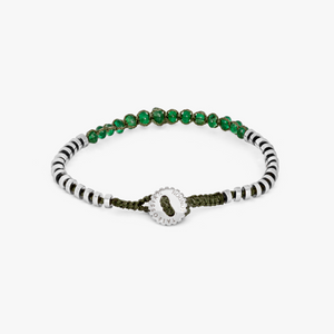 Pulse bracelet with emerald in sterling silver (UK) 2