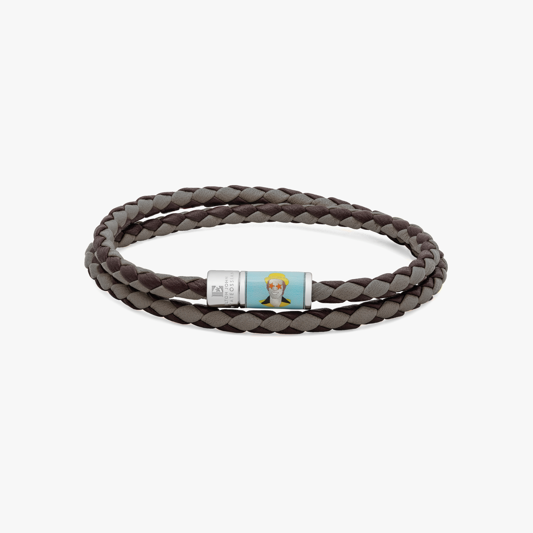 ELTON JOHN Star Pop bracelet double wrap Italian stone leather