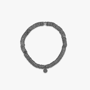 Pure Disc Expandable bracelet in black rhodium plated silver (UK) 2