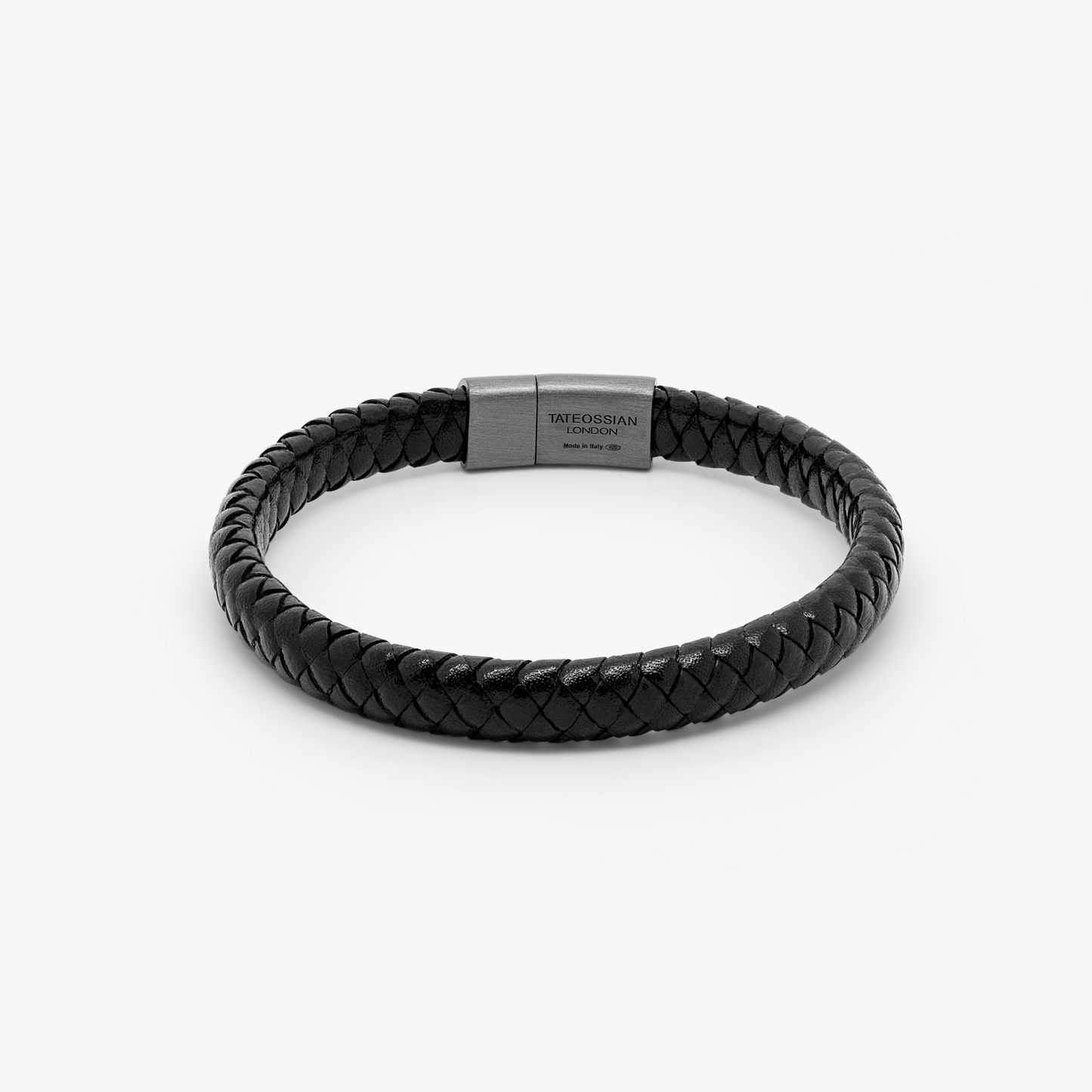 Cobra Sontuoso Leather Bracelet In Black