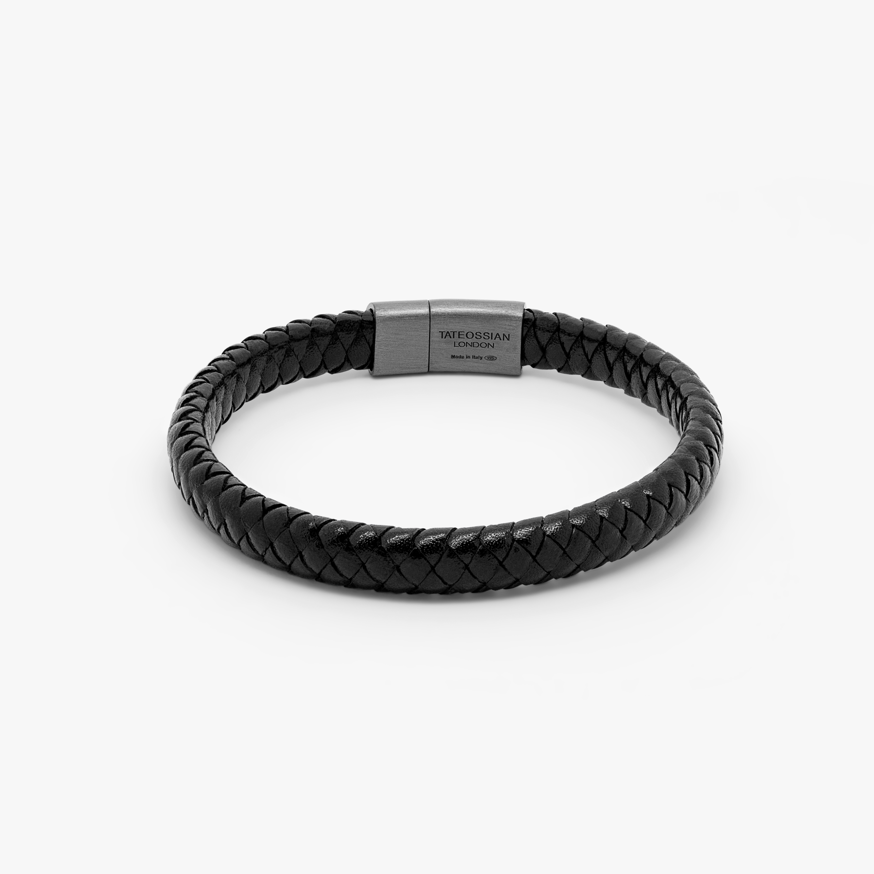 Cobra Sontuoso Leather Bracelet In Black