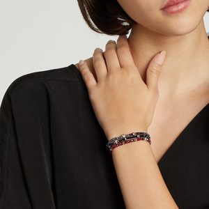 Nodo bracelet with red and blue sapphires and sterling silver (UK) 5