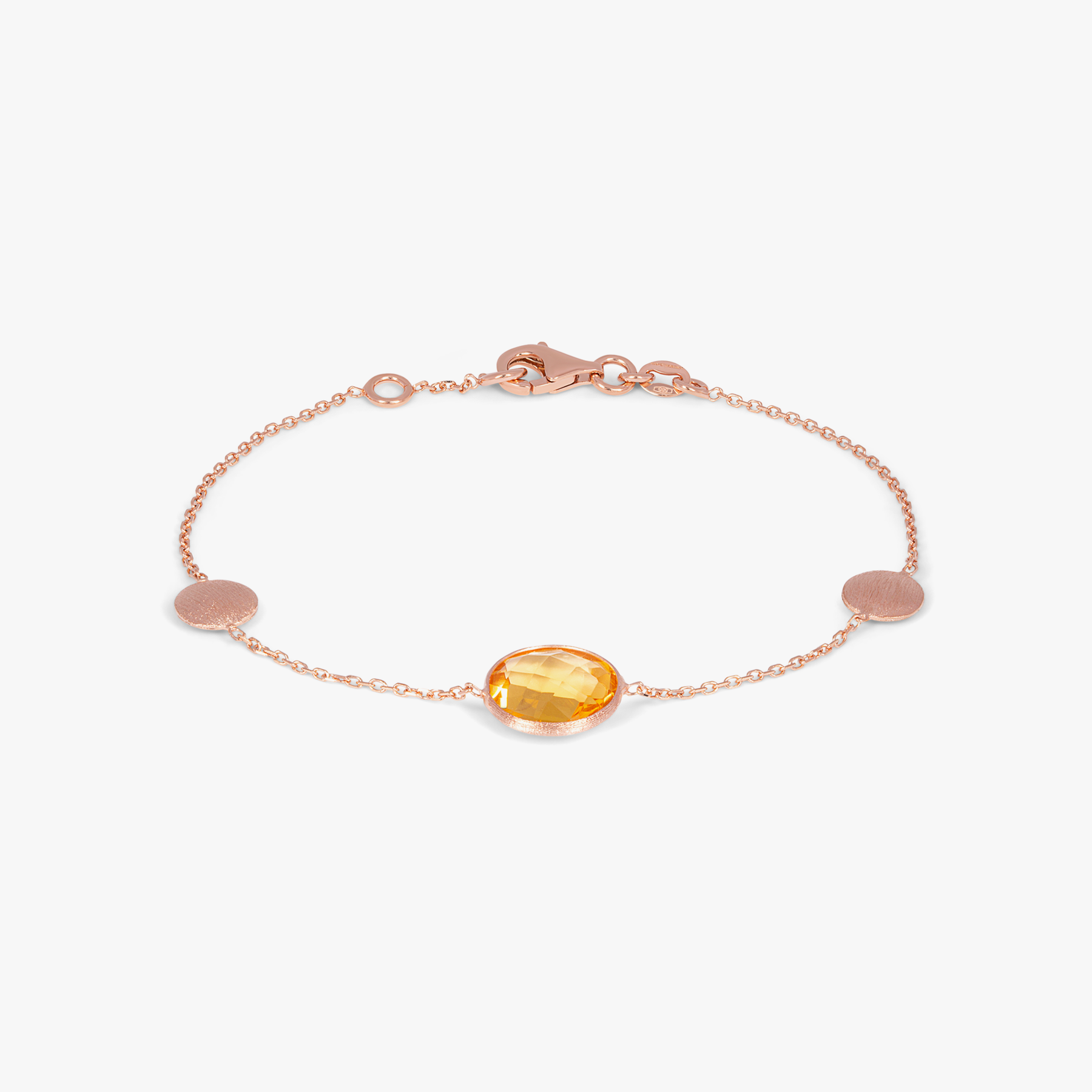 Kensington Bracelet 14K Satin Rose Gold Citrine