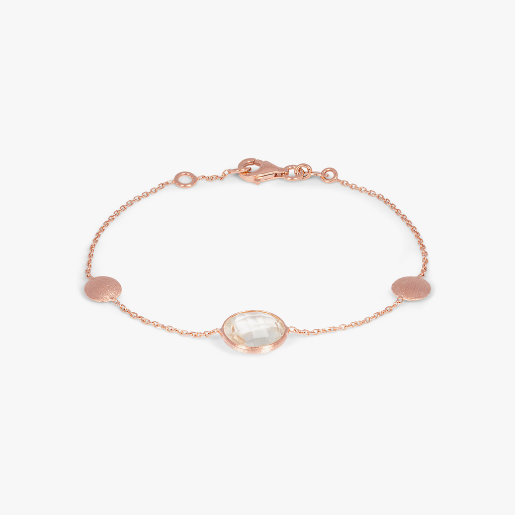 Kensington bracelet in prasiolite in 14k satin rose gold (UK) 1