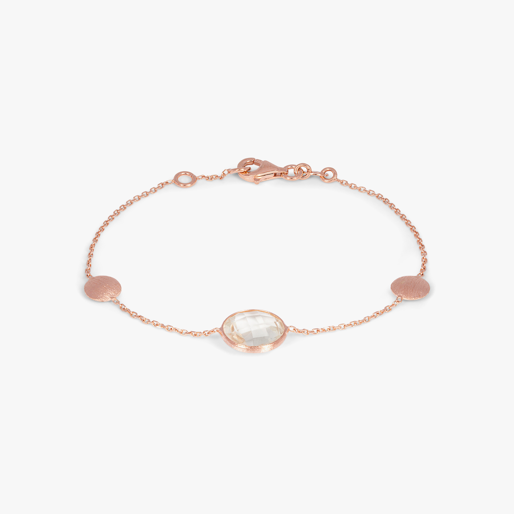 Kensington bracelet in prasiolite in 14k satin rose gold (UK) 1