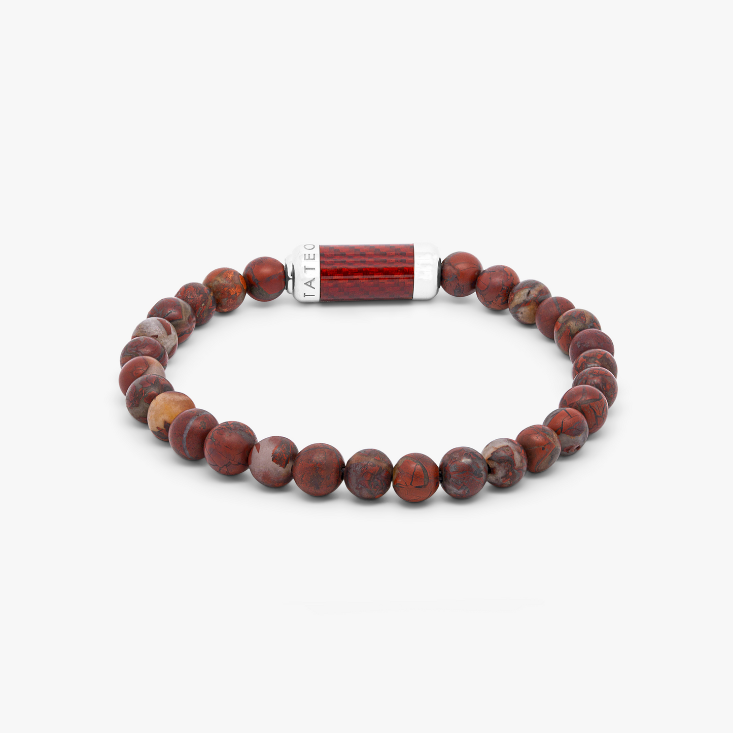 Red Sterling Silver Montecarlo Semi Precious Bracelet