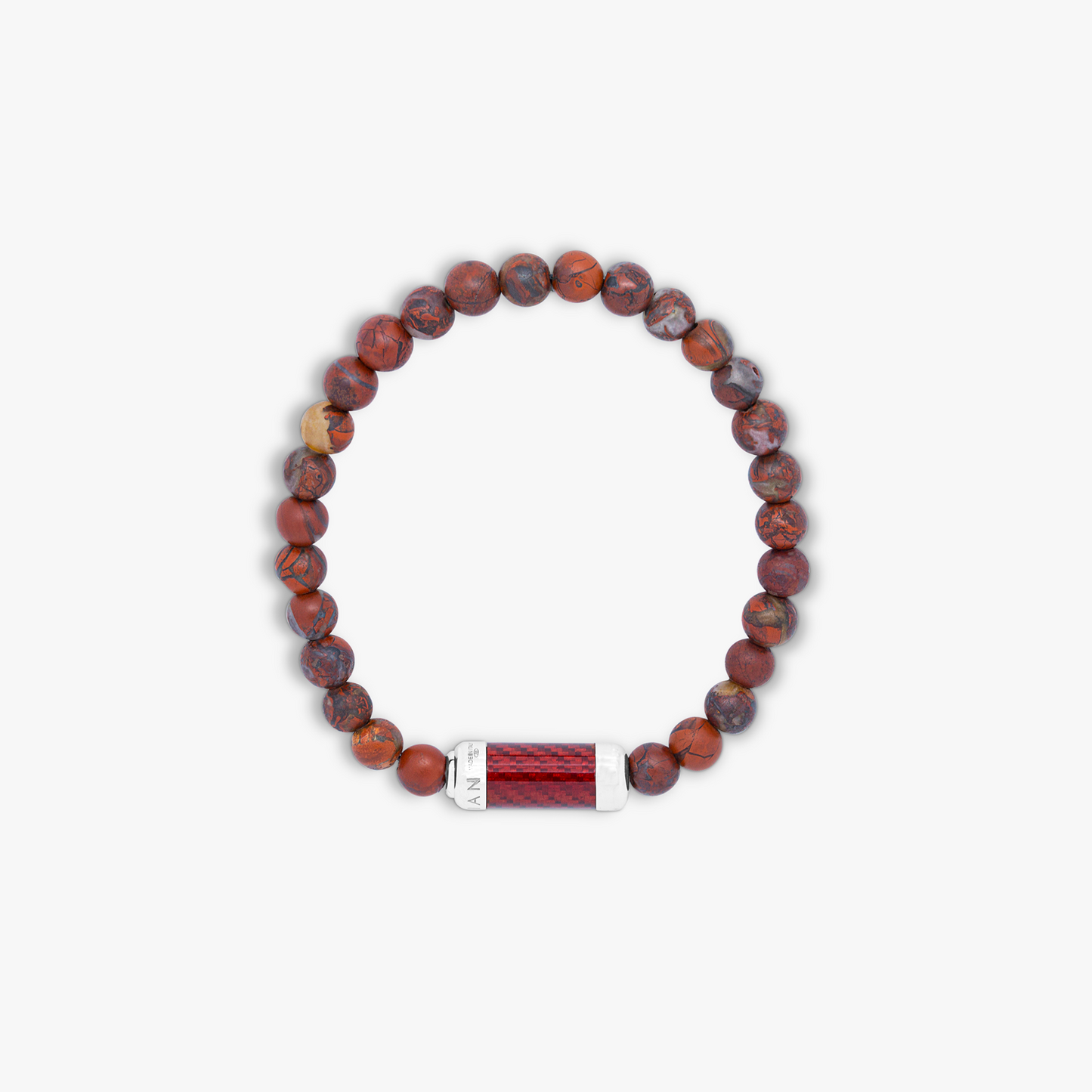 Red Sterling Silver Montecarlo Semi Precious Bracelet