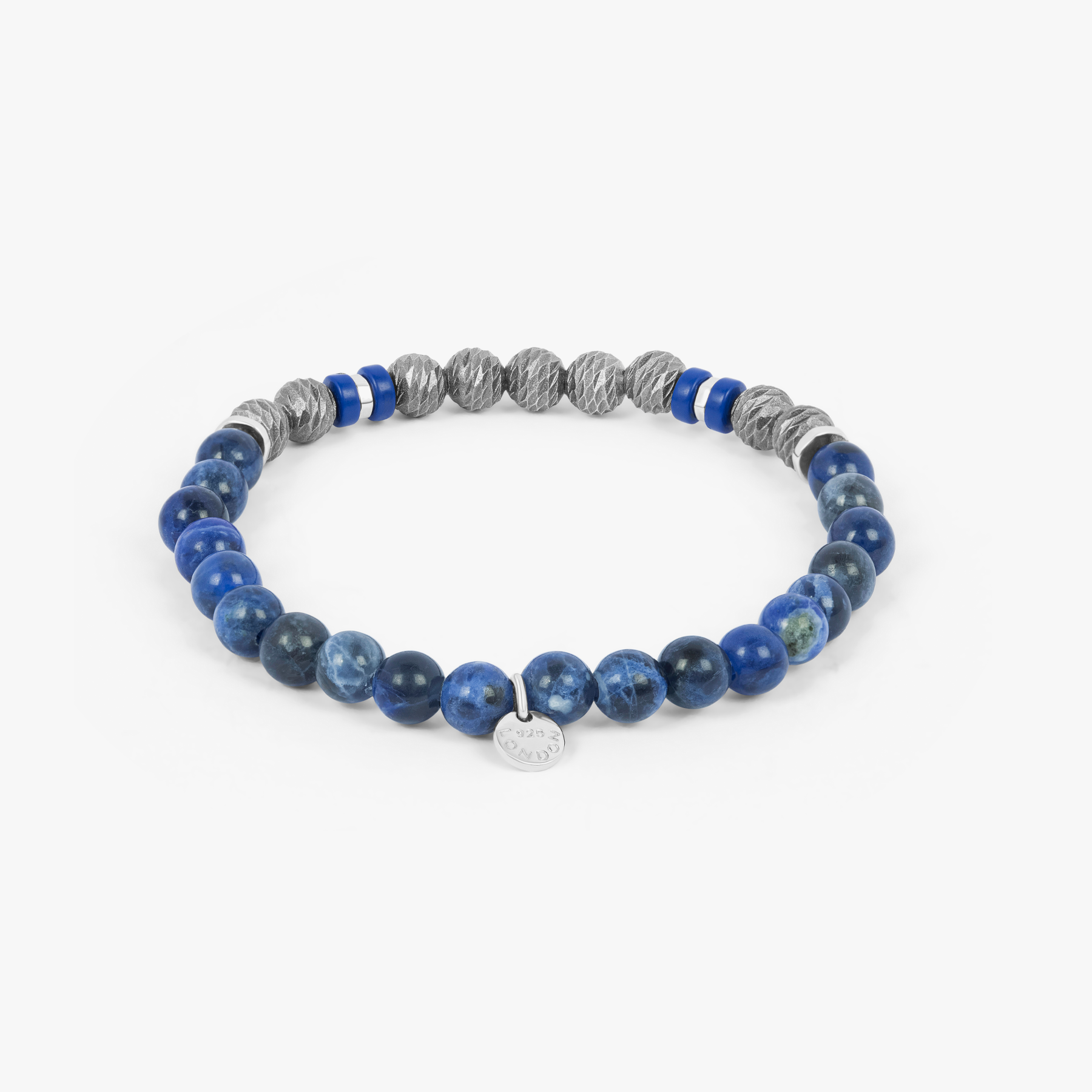 Argento Graffiato bracelet with sodalite in rhodium-plated sterling silver (UK) 3