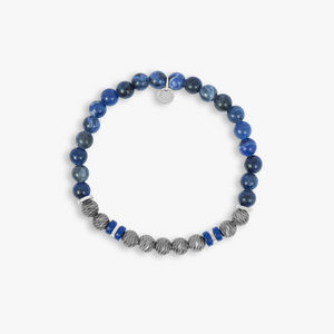 Argento Graffiato bracelet with sodalite in rhodium-plated sterling silver (UK) 2