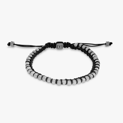 Sennit Classico bracelet in macrame with rhodium-plated sterling silver (UK) 1