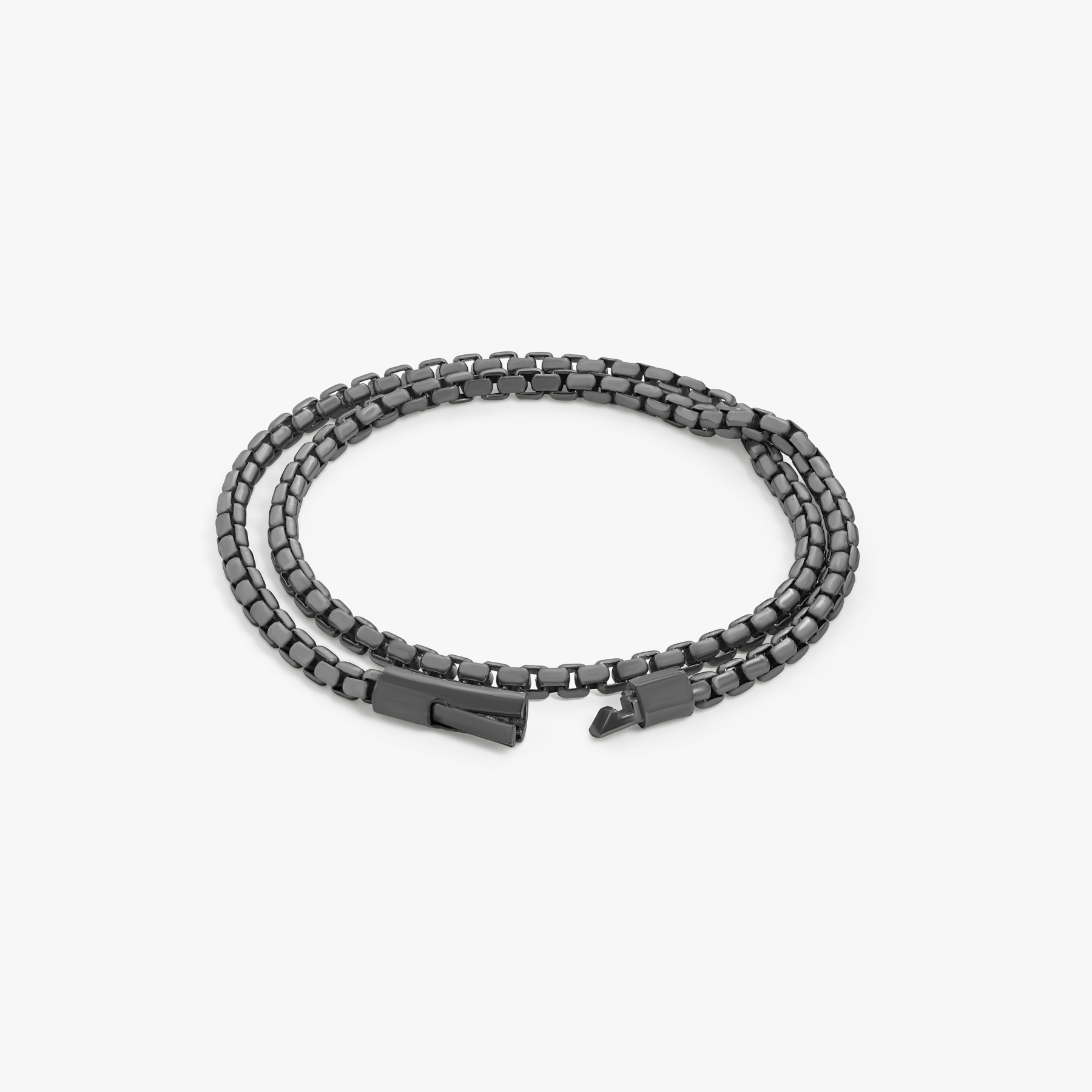 Graffiato Catena bracelet in black rhodium plated sterling silver (UK) 3