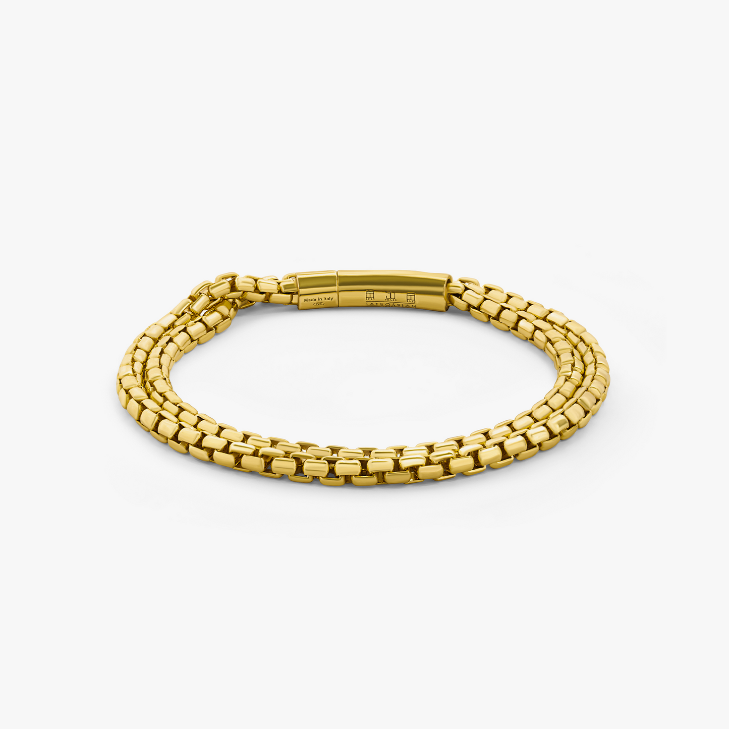 Graffiato Catena bracelet in yellow gold plated sterling silver