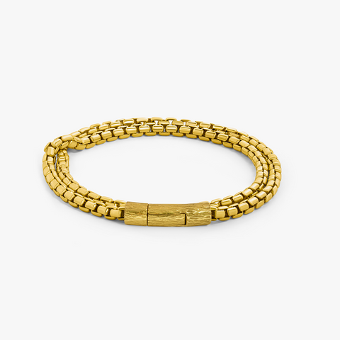 Graffiato Catena bracelet in yellow gold plated sterling silver