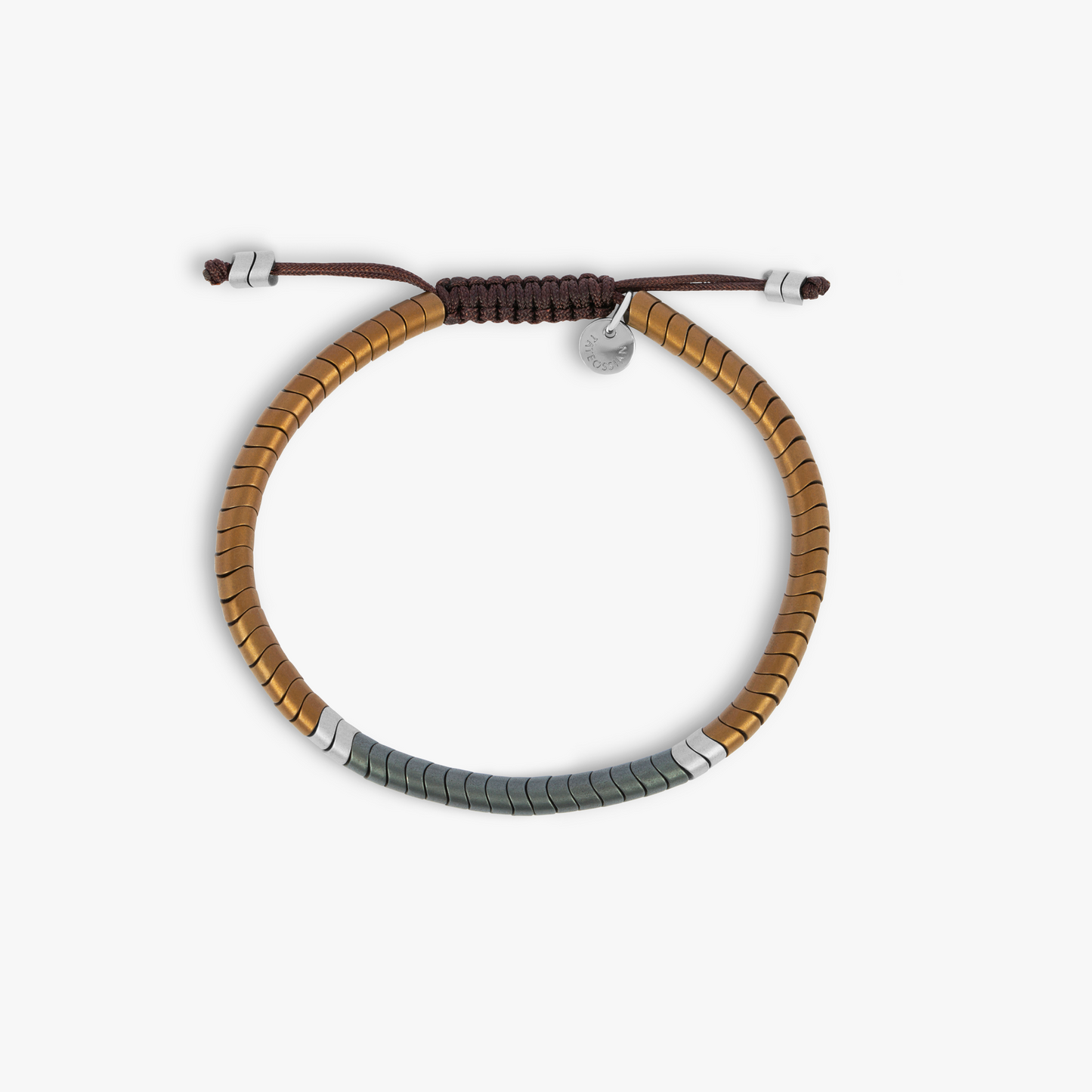 Ghana bracelet in macrame with brown hematite