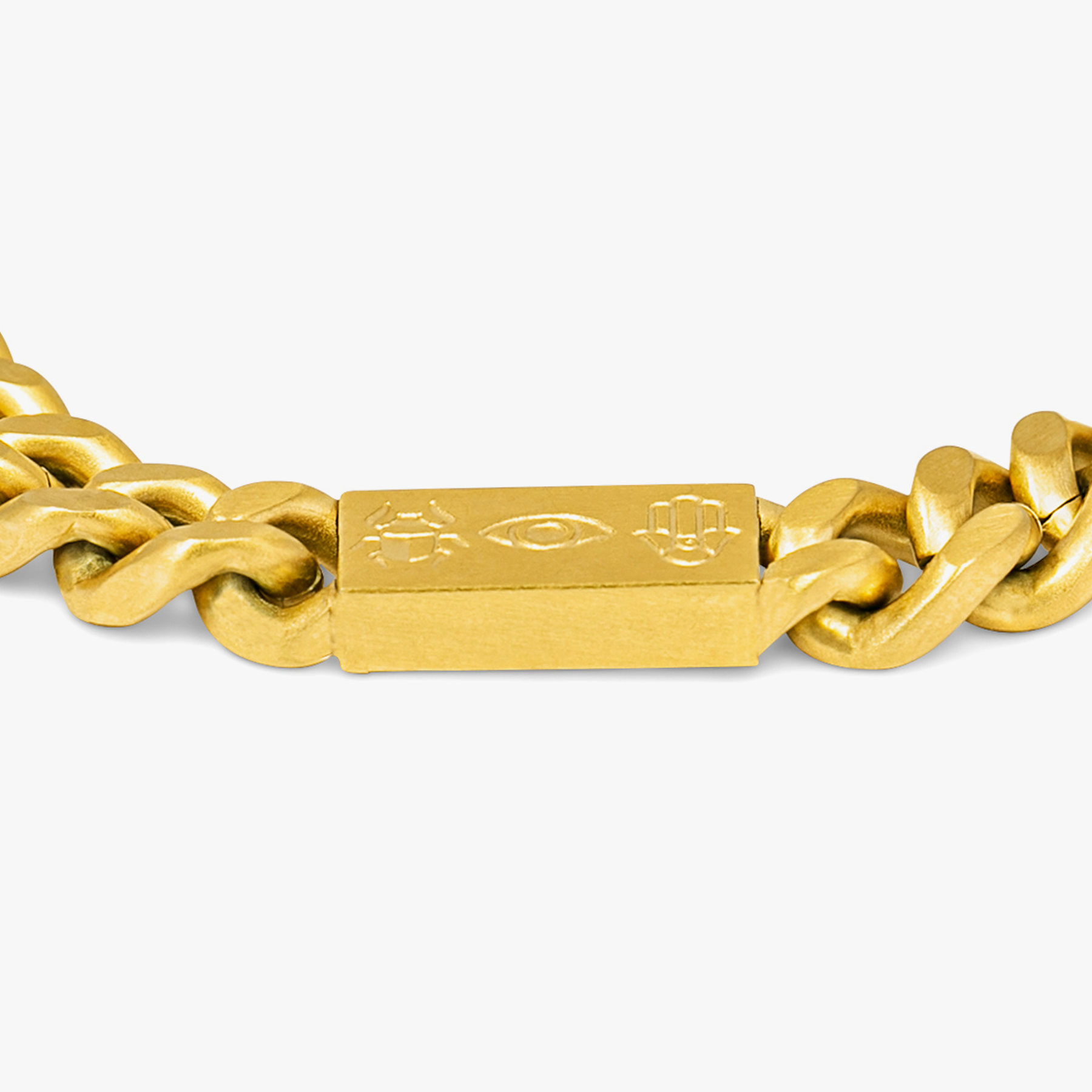 Meccanico Amulet bracelet in yellow gold plated stainless steel