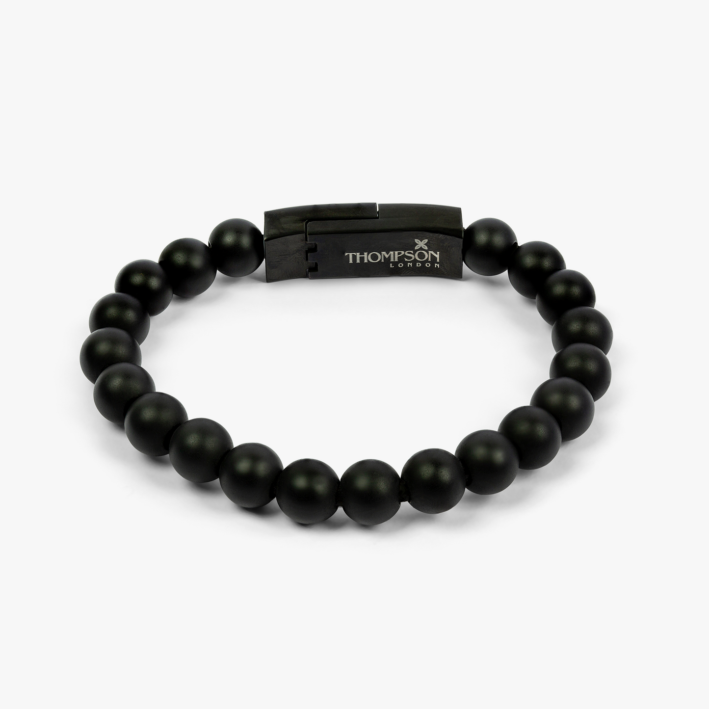 THOMPSON Lightning USB bracelet with onyx beads