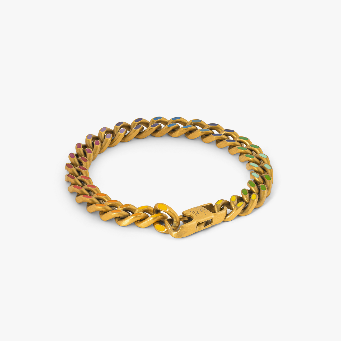 Yellow gold plated stainless steel Mechanicco Colorama bracelet