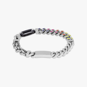Stainless steel Catena Multi bracelet with multicolour enamel