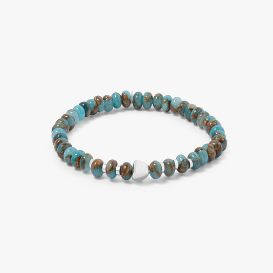 Nepal Nugget Beaded Bracelet With Blue Jasper