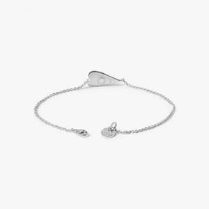 Sterling silver Cuore bracelet with white diamonds