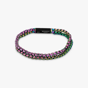 Multi-Colour Stainless Iridescent Steel Pop Elements Bracelet