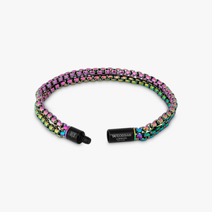 Multi-Colour Stainless Iridescent Steel Pop Elements Bracelet