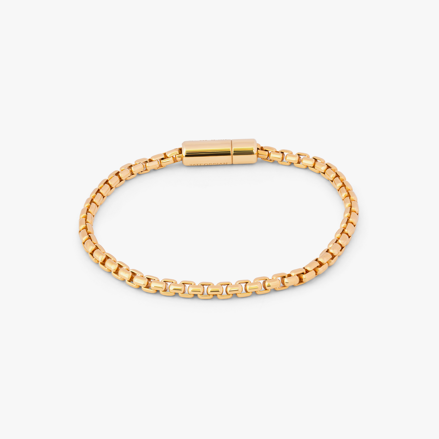 Pop Sleek Box Chain Bracelet In Yellow Gold Plated