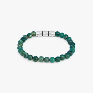 Lucky Me Beaded Bracelet With Green Moss Agate