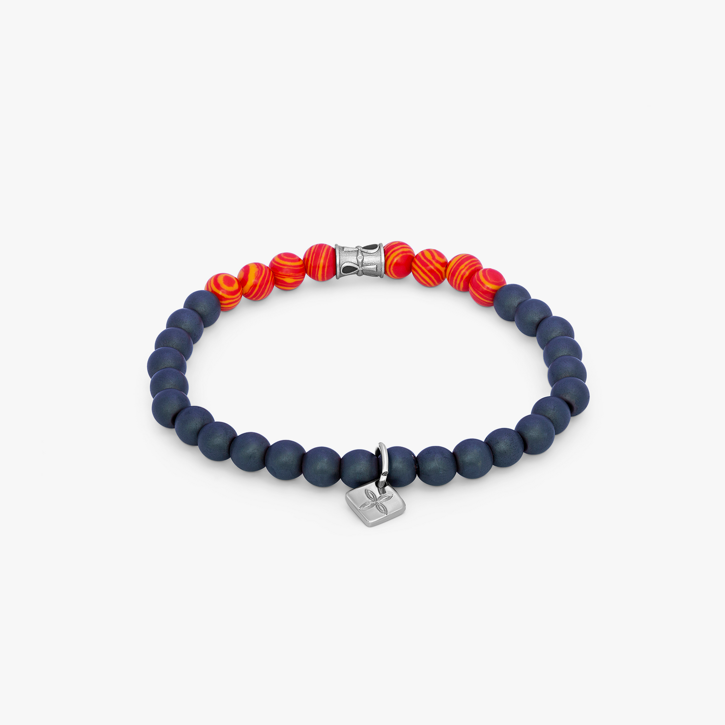 Thompson Orange Stainless Steel Ankh Bracelet        